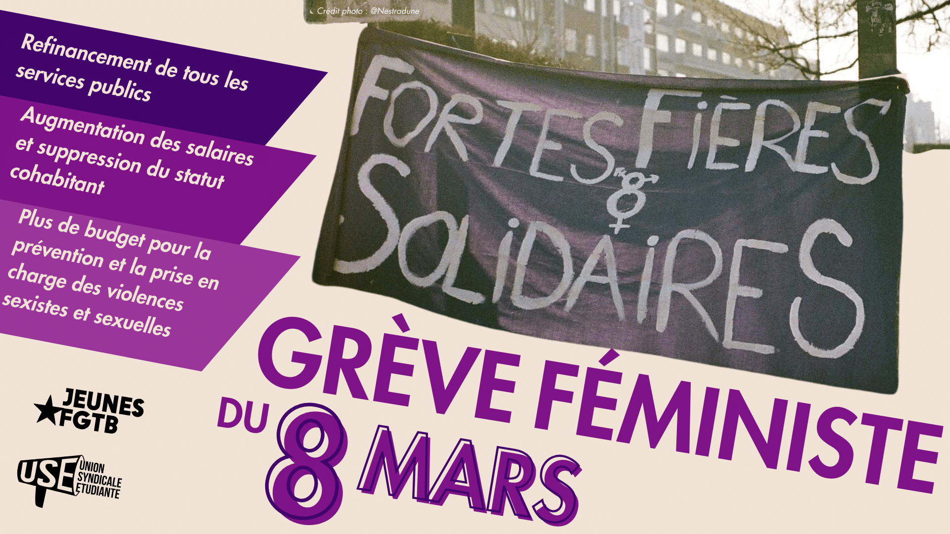 Grève Féministe Du 8 Mars Jeunes Fgtb 5960